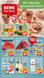 Gazetka promocyjna Rewe - Prospekte - Gazetka - ważna od 30.03 do 30.03.2024 - strona 1 - produkty: aktionspreis, Becher, bio, bohne, bohnen, bohnenkaffee, braten, butter, Cava, coupon, dallmayr, dallmayr prodomo, eis, freixenet, gemahlener bohnenkaffee, gulasch, jungbullen, kaffee, krombache, krombacher, krombacher pils, meggle, nuss, philadelphia, pils, prodomo, reis, rind, rinder, rinder-rouladen, rouladen, Schal, Schale, storck, Streichzart, tafeltrauben, telefon, Ti, toffifee, trauben, uhr