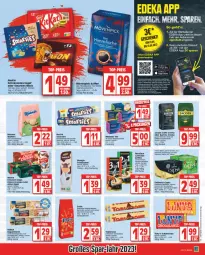 Gazetka promocyjna Edeka - Angebote der Woche - Gazetka - ważna od 15.04 do 15.04.2023 - strona 13 - produkty: after eight, auto, baguette, beutel, bohne, bohnen, buch, butter, caffe, Cap, chips, creme, crossies, dallmayr, dallmayr capsa, deka, eduscho, eis, erde, espresso, guthabenkarte, gutschein, jacobs, kaffee, kaffeemaschine, kaffeevollautomat, kaffeevollautomaten, karamell, Kit Kat, linsen, lion, löslicher kaffee, mandel, Manner, Meßmer, milch, mövenpick, mövenpick kaffee, müllbeutel, nespresso, Ofen, prodomo, riegel, schoko, schokolade, schokoladen, Schokolinsen, sim, smarties, Tchibo, tee, telefon, Ti, toblerone, tomate, tomaten, Trinkhalme, vollautomaten, waffeln, zucker