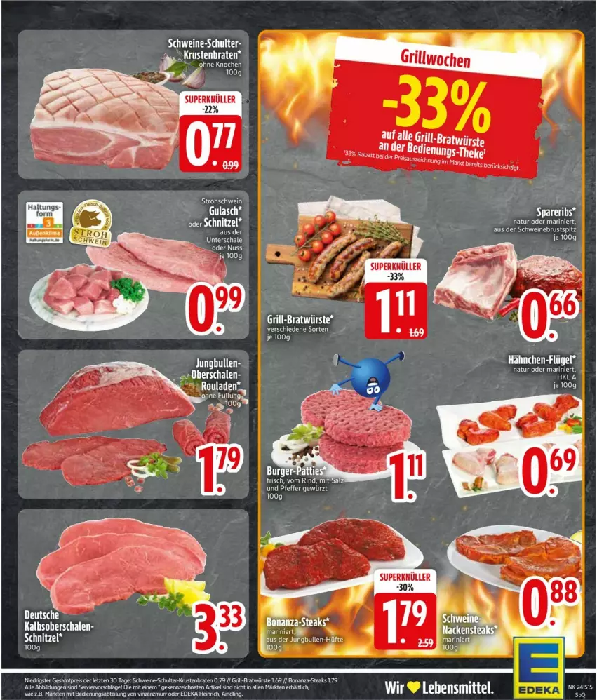 Aktueller Prospekt Edeka - Prospekte - von 09.06 bis 14.06.2025 - strona 15 - produkty: Abtei, braten, deka, eier, ente, krustenbraten, natur, nuss, Schal, Schale, schwein, schweine, spareribs, Ti, wein, weine, ZTE