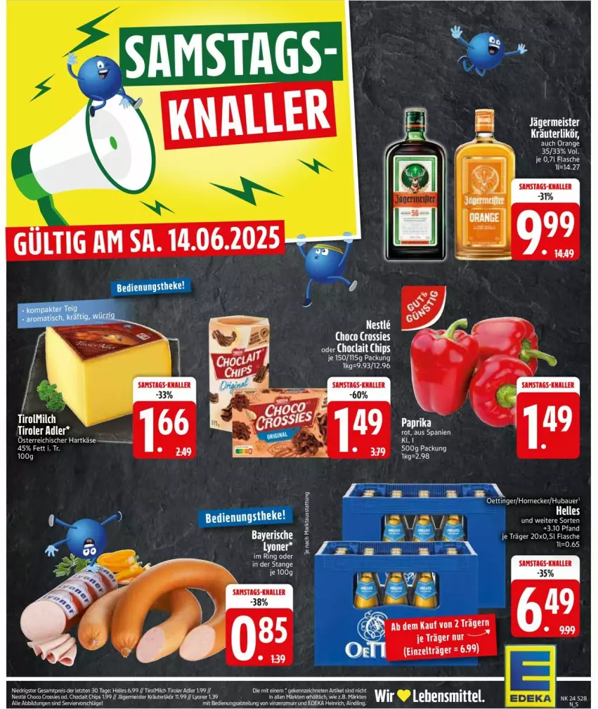 Aktueller Prospekt Edeka - Prospekte - von 09.06 bis 14.06.2025 - strona 28 - produkty: auer, Bau, Bauer, deka, eis, flasche, Germ, jägermeister, kräuter, kräuterlikör, likör, Meister, oettinger, Ti, Zelt