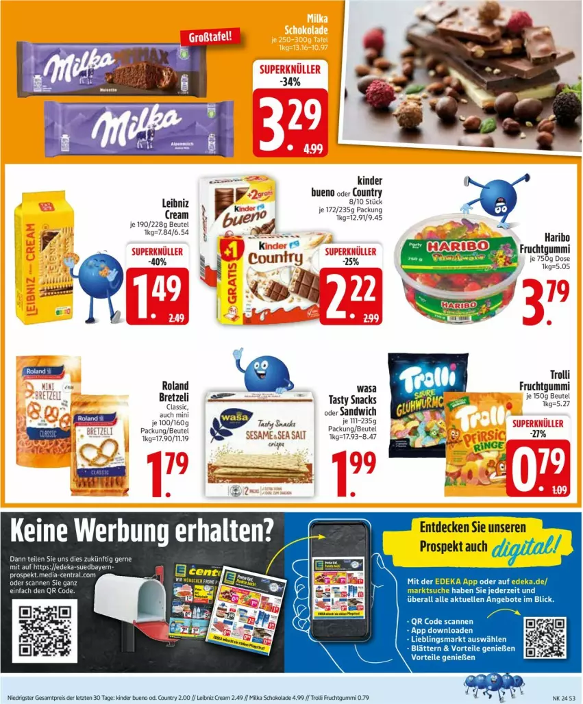 Aktueller Prospekt Edeka - Prospekte - von 09.06 bis 14.06.2025 - strona 3 - produkty: angebot, angebote, beutel, decke, deka, eis, elle, frucht, fruchtgummi, Kinder, kinder bueno, leibniz, milka, reis, sandwich, schoko, sesam, snack, snacks, Ti, trolli, trolli fruchtgummi, wasa, ZTE