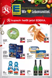 Gazetka promocyjna Kupsch - Angebote der Woche - Gazetka - ważna od 02.04 do 02.04.2022 - strona 1 - produkty: Becher, butter, darbo, darboven, deka, eilles gourmet, eis, eisbergsalat, flasche, kaffee, Käse, Kinder, lack, meggle, mövenpick, natur, salat, salz, sekt, Streichzart, Ti, wiener, wiener würstchen, würstchen