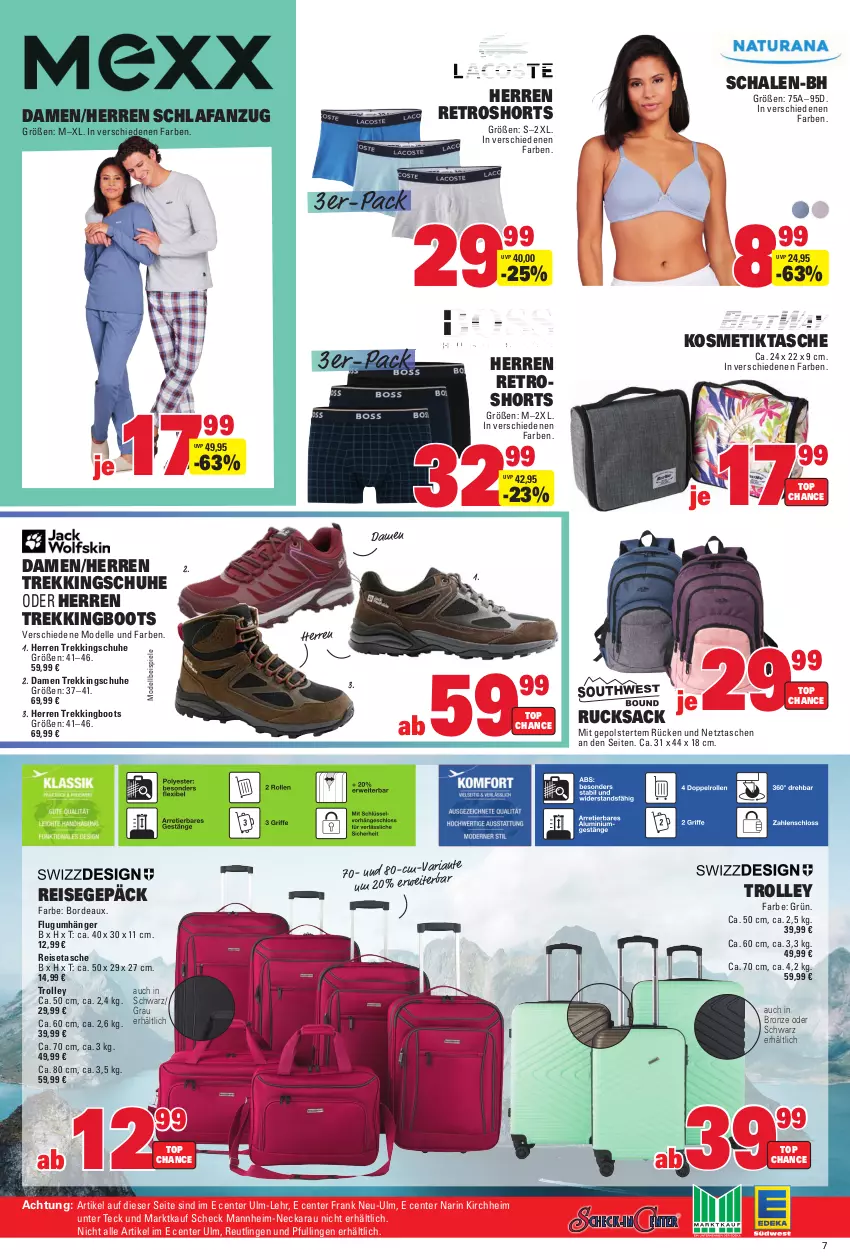 Aktueller Prospekt E Center - Angebote der Woche - von 02.10 bis 07.10.2023 - strona 41 - produkty: Anzug, dell, eis, elle, ente, kosmetik, Kosmetiktasche, Mode, reis, reisetasche, retroshorts, Ria, rucksack, rwe, sac, Schal, Schale, Schlafanzug, schuhe, shorts, Spiele, Tasche, taschen, Ti, Trekkingschuh, Trekkingschuhe, trolley