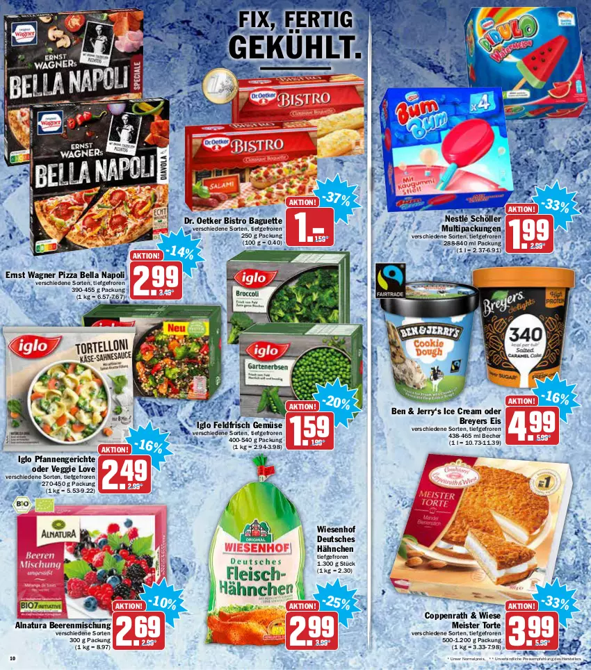 Aktueller Prospekt Aez - Prospekte - von 24.01 bis 29.01.2022 - strona 10 - produkty: baguette, Becher, beere, beeren, Bistro Baguette, coppenrath, Dr. Oetker, eis, elle, iglo, Meister, Meister Torte, natur, natura, nestlé, nestlé schöller, pfanne, pfannen, pizza, reis, Schöller, teller, Ti, torte, veggie, Veggie Love, wagner, wiesenhof