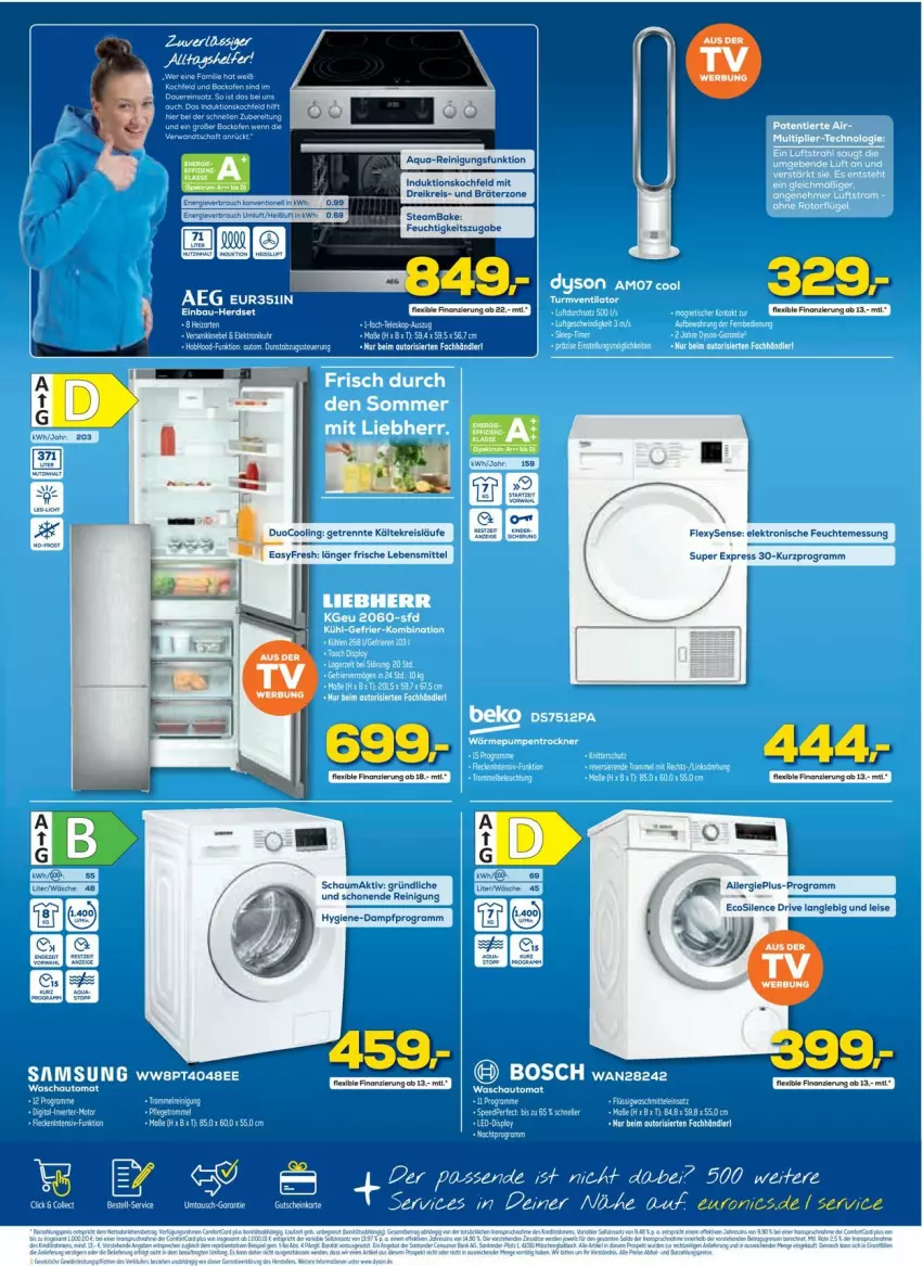 Aktueller Prospekt Euronics - Prospekte - von 25.05 bis 01.06.2022 - strona 5 - produkty: beko, bosch, Dyson, eis, Elektro, gutschein, induktionskochfeld, kochfeld, liebherr, Reinigung, reis, tee, Ti, Tiere, trommel