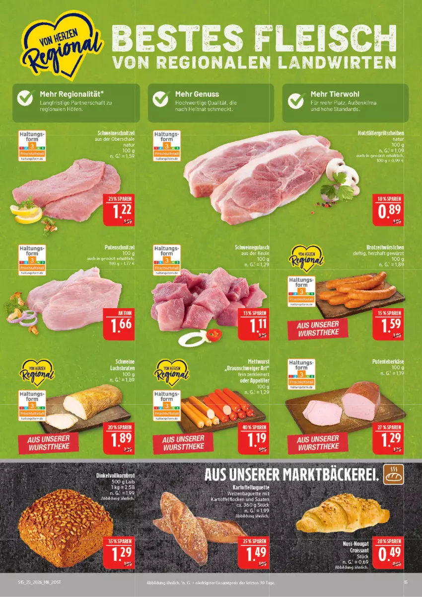 Aktueller Prospekt Marktkauf - Prospekt - von 14.06 bis 20.06.2026 - strona 15 - produkty: braun, brot, eis, fleisch, gewürz, nuss, Schal, Schale, schnitzel, schwein, schweine, schweineschnitzel, tee, Ti, wein, weine