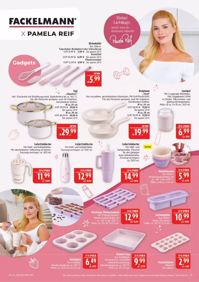 Aktueller Prospekt Marktkauf - Prospekt - von 14.06 bis 20.06.2026 - strona 35 - produkty: auto, backofen, Becher, Behälter, bratpfanne, decke, Deckel, elle, fackelmann, flasche, getränk, getränke, getränkehalter, Glasdeckel, herdarten, HP, Isoliertrinkbecher, Kochlöffel, küche, Küchen, Küchenhelfer, Löffel, mikrowelle, natur, Ofen, pfanne, pfannen, Pfannenwender, Pinsel, ring, Schneebesen, spülmaschinen, Teigschaber, Ti, topf, trinkbecher, trinkflasche
