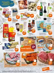 Gazetka promocyjna Tegut - Angebote der Woche - Gazetka - ważna od 31.12 do 31.12.2022 - strona 2 - produkty: alkohol, angebot, angebote, apfel, baguette, Bau, beere, beeren, Berger, beutel, bio, bratwurst, briketts, Cif, dekoration, ente, feinkost, flasche, fritz, getränk, getränke, gin, Glühwein, grill, heinz, herzberger, Holz, holzkohle, ideal für grill, knoblauch, kräuter, landprimus, mac, meggle, Nackensteak, nackensteaks, natur, nuss, obst, oder kräuter, Ofen, paprika, patros, pfanne, prawns, profagus, rind, rinder, Rindersteak, rwe, sac, sauce, saucen, Schal, Schale, schwein, schweine, schweinenacken, steak, steakhüfte, steaks, telefon, Ti, uhr, wein, weine, wurst