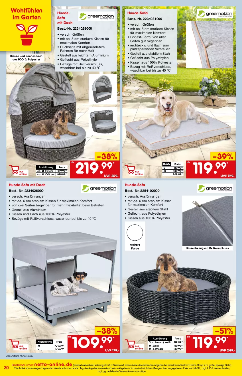 Aktueller Prospekt Netto Marken-Discount - Online-Angebote März - von 27.02 bis 06.03.2022 - strona 30 - produkty: angebot, eis, Garten, kissen, Kissenbezug, ndk, reis, Sofa, Ti, versandkostenfrei, ZTE