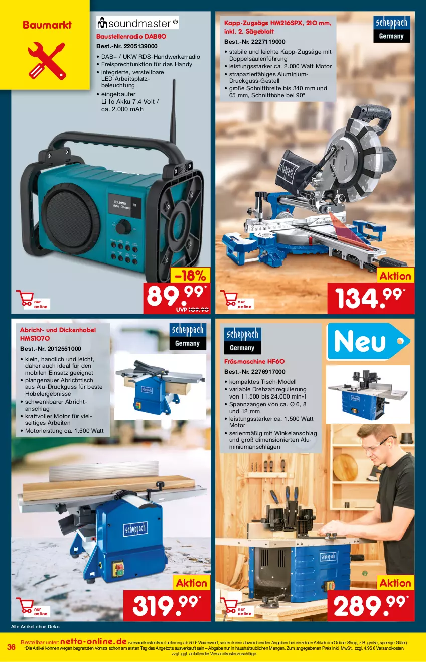 Aktueller Prospekt Netto Marken-Discount - Online-Angebote März - von 27.02 bis 06.03.2022 - strona 36 - produkty: akku, angebot, auer, aust, Bau, beleuchtung, Brei, dell, eis, Elan, elle, Handy, Mode, ndk, Radio, reis, Ria, säge, Ti, tisch, versandkostenfrei, Zangen, ZTE