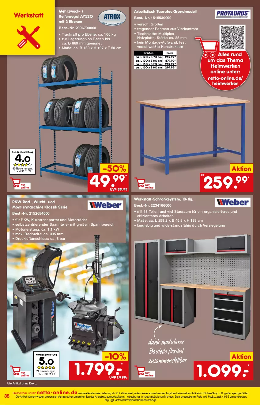 Aktueller Prospekt Netto Marken-Discount - Online-Angebote März - von 27.02 bis 06.03.2022 - strona 38 - produkty: angebot, Bau, Brei, dell, eis, elle, ente, Holz, HP, kraft, latte, LG, Mode, ndk, regal, reifen, reis, Schrank, schranksystem, Sport, teller, Ti, tisch, tischplatte, versandkostenfrei, weck, ZTE