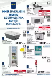 Gazetka promocyjna Metro - Monats-Menü - Gazetka - ważna od 31.01 do 31.01.2026 - strona 16 - produkty: ACC, angebot, Bau, baumwolle, Behälter, beleuchtung, bett, beutel, Bodenplatte, decke, decksohle, eis, elle, fritteuse, garraum, Glastür, Jacke, Kette, Kocher, küche, kühlschrank, latte, Metro, metro gastro, mikrowelle, Mixer, reis, Ria, rum, Schrank, Schürze, stabmixer, teller, thermostat, Ti, timer, Vakuumierer, wolle