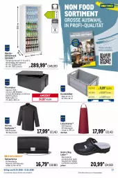 Gazetka promocyjna Metro - Monats-Menü - Gazetka - ważna od 31.01 do 31.01.2026 - strona 17 - produkty: ACC, angebot, Bau, baumwolle, Behälter, beleuchtung, bett, beutel, Bodenplatte, decke, decksohle, eis, elle, fritteuse, garraum, Glastür, Jacke, Kette, Kocher, küche, kühlschrank, latte, Metro, metro gastro, mikrowelle, Mixer, reis, Ria, rum, Schrank, Schürze, stabmixer, teller, thermostat, Ti, timer, Vakuumierer, wolle