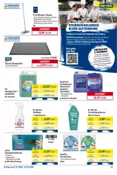 Gazetka promocyjna Metro - Monats-Menü - Gazetka - ważna od 31.01 do 31.01.2026 - strona 19 - produkty: ACC, angebot, angebote, Becher, Brei, eis, elle, erde, Fettlöser, flasche, geschirr, geschirrspülmittel, handschuhe, klarspüler, Metro, ndk, Rauch, reiniger, reis, rwe, schmutzfangmatte, schuhe, smartphone, smartphones, sprühflasche, spülmittel, Ti, uhr, Urinal