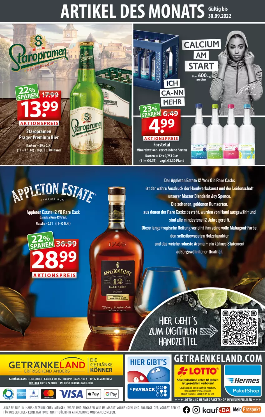 Aktueller Prospekt Getraenkeland - von 05.09 bis 17.09.2022 - strona 8 - produkty: aktionspreis, Alwa, Apple, bier, Blender, eis, Elan, flasche, getränk, getränke, Holz, Kühne, mac, mineralwasser, reis, rum, Ti, wasser, Yo