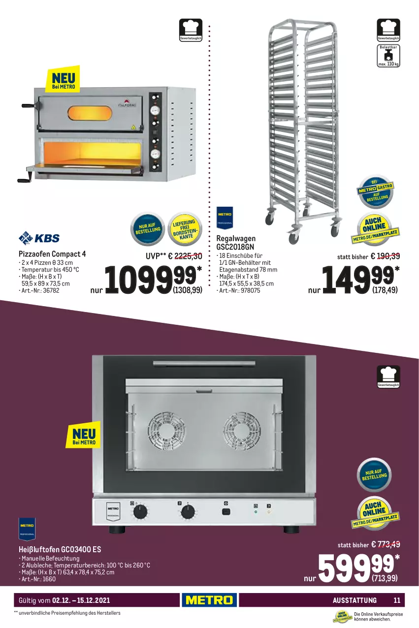 Aktueller Prospekt Metro - Gastronomie Spezial - von 02.12 bis 15.12.2021 - strona 11
