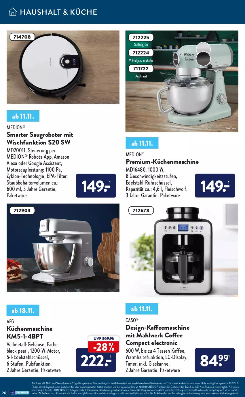 Aktueller Prospekt Aldi Nord - Aldi-Onlineshop - von 11.11 bis 30.11.2021 - strona 26