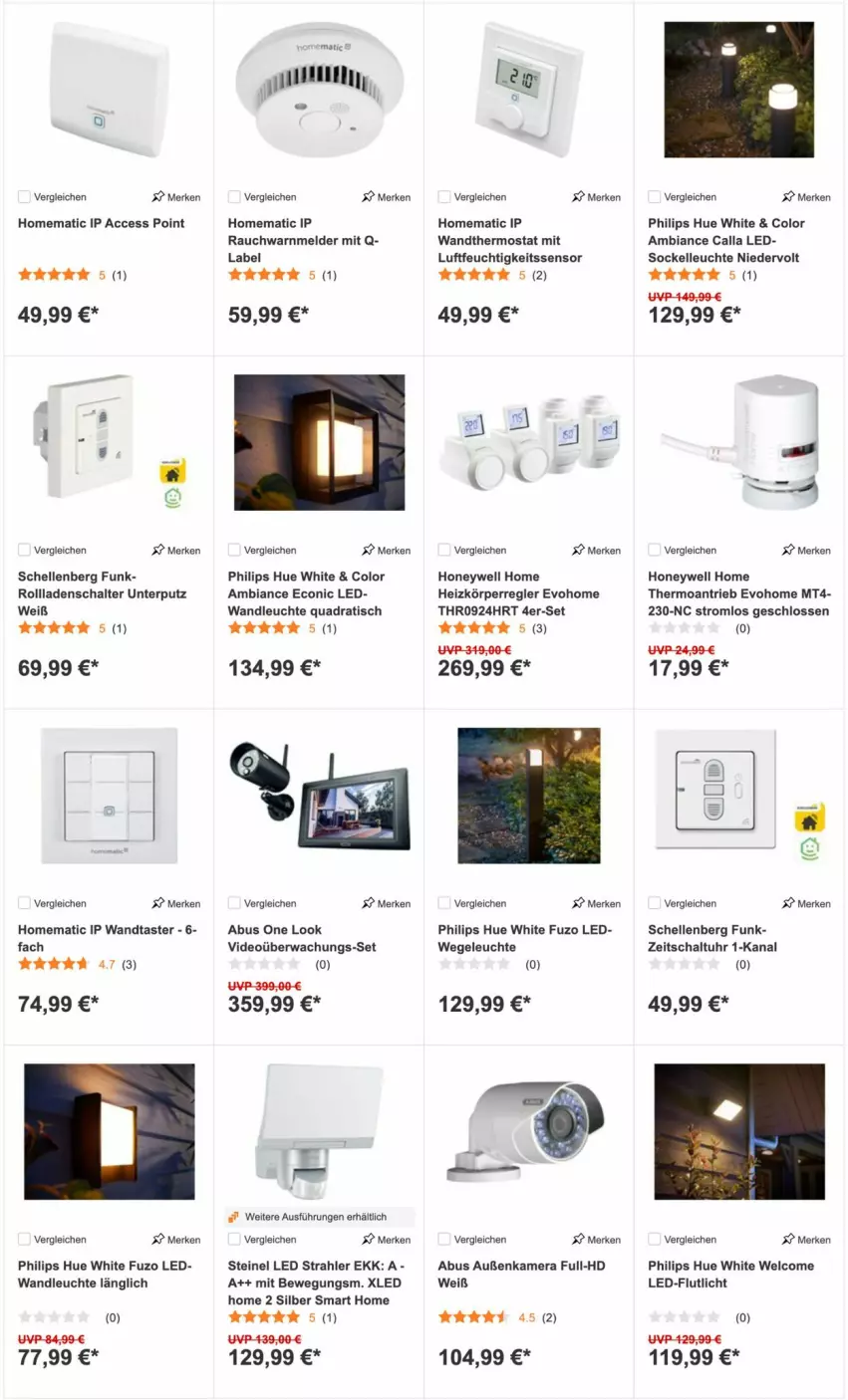 Aktueller Prospekt Obi - Prospekte - von 18.03 bis 31.03.2022 - strona 4 - produkty: abus, ACC, ambia, deo, elle, kamera, Leuchte, Philips, quad, Rauch, Schal, thermostat, Ti, tisch, uhr